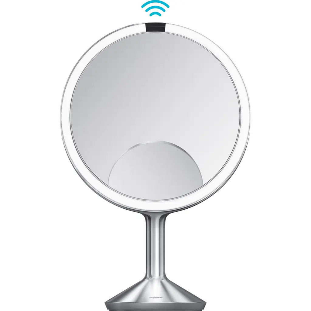 simplehuman Trio Max Sensor Mirror in Brushed Stainless Steel at Nordstrom | Nordstrom