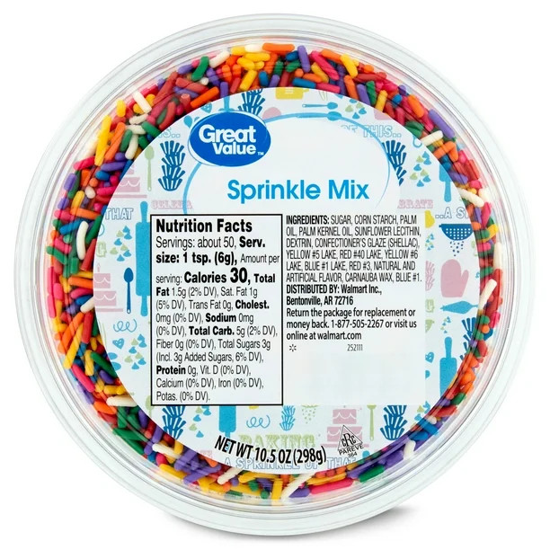 Great Value Rainbow Sprinkles, 10.5 oz | Walmart (US)