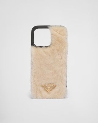Shearling cover for iPhone 14 Pro Max | Prada Spa US