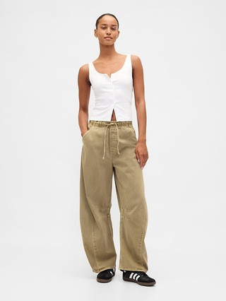 Mid Rise Twill Easy Horseshoe Pants | Gap (US)