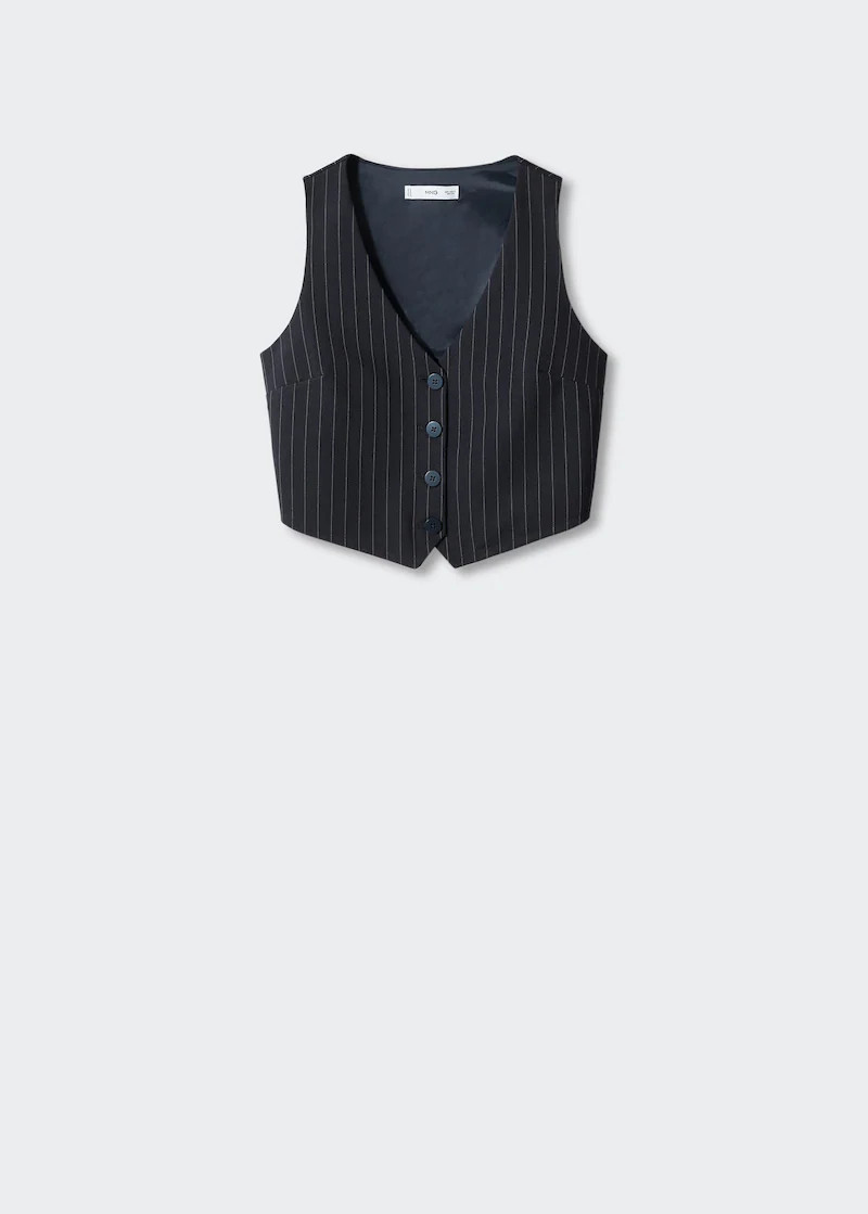 Cropped vest with buttons -  Women | Mango USA | MANGO (US)