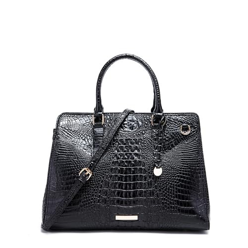 Large Classy Women's Totes Briefcase for Work Waterproof Shoulder Bag Large Capacity Crocodile Embossed Vegan Leather Handbag | Amazon (US)