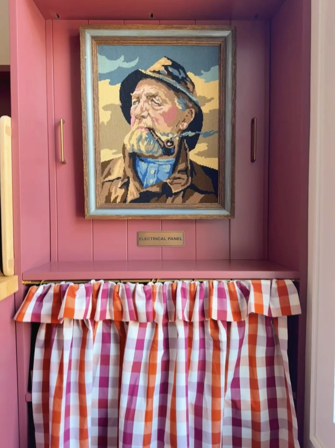 The perfect finish to this small apartment kitchen and pantry. I can't get over the pop of color and whimsy this adds to the kitchen.

Made to measure cupboard curtain in a fabric and style of your choice from ginghams to lan Mankin Stripes. Kitchen Cupboard, Bathroom Shelf, Custom Size, OEKO-TEX,

#LTKHome