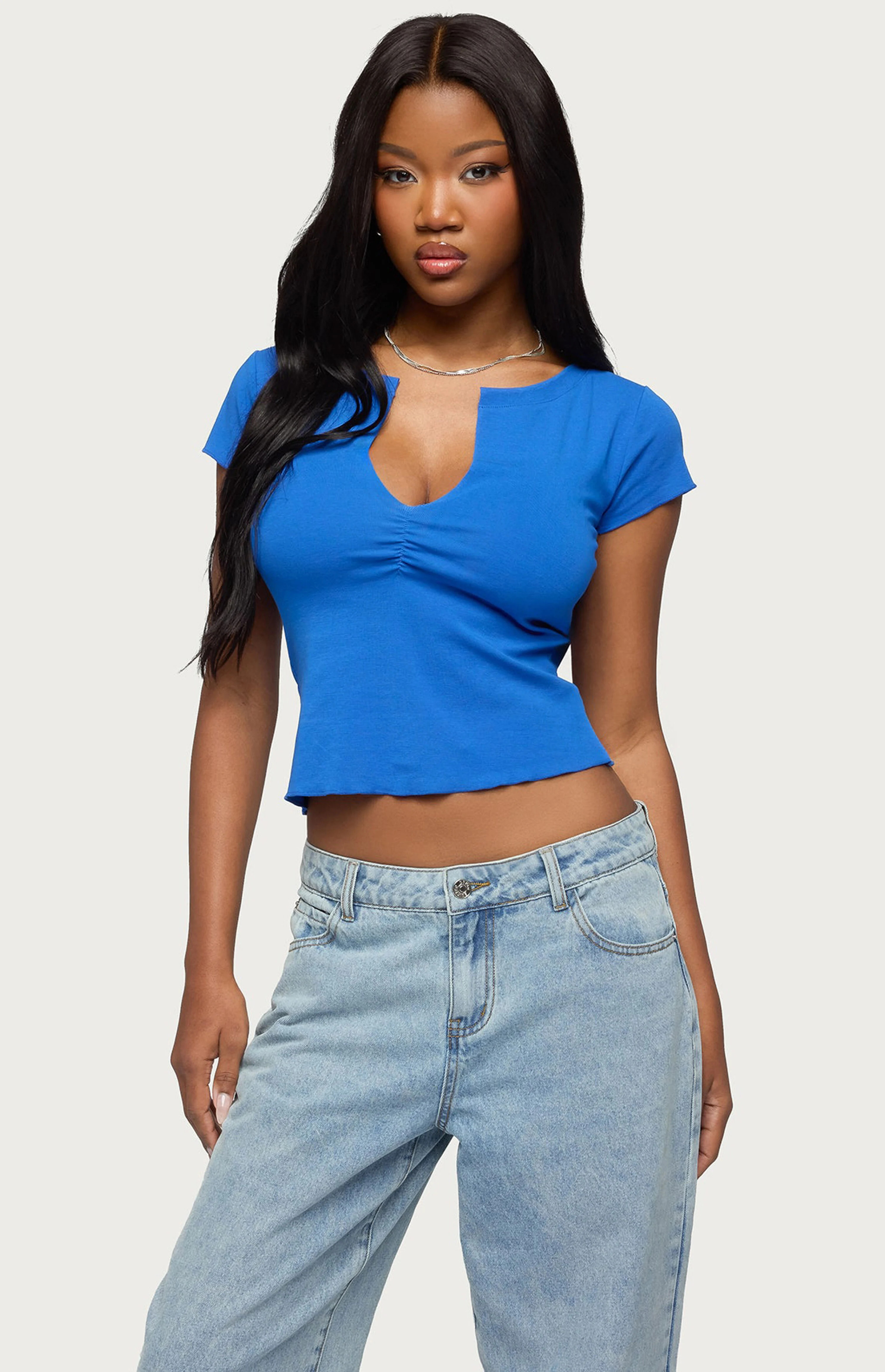 Edikted Andria V Neck Top | PacSun
