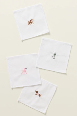 Frasier Sterling Linen Blend Dog Cocktail Napkins, Set of 4 | Anthropologie (US)