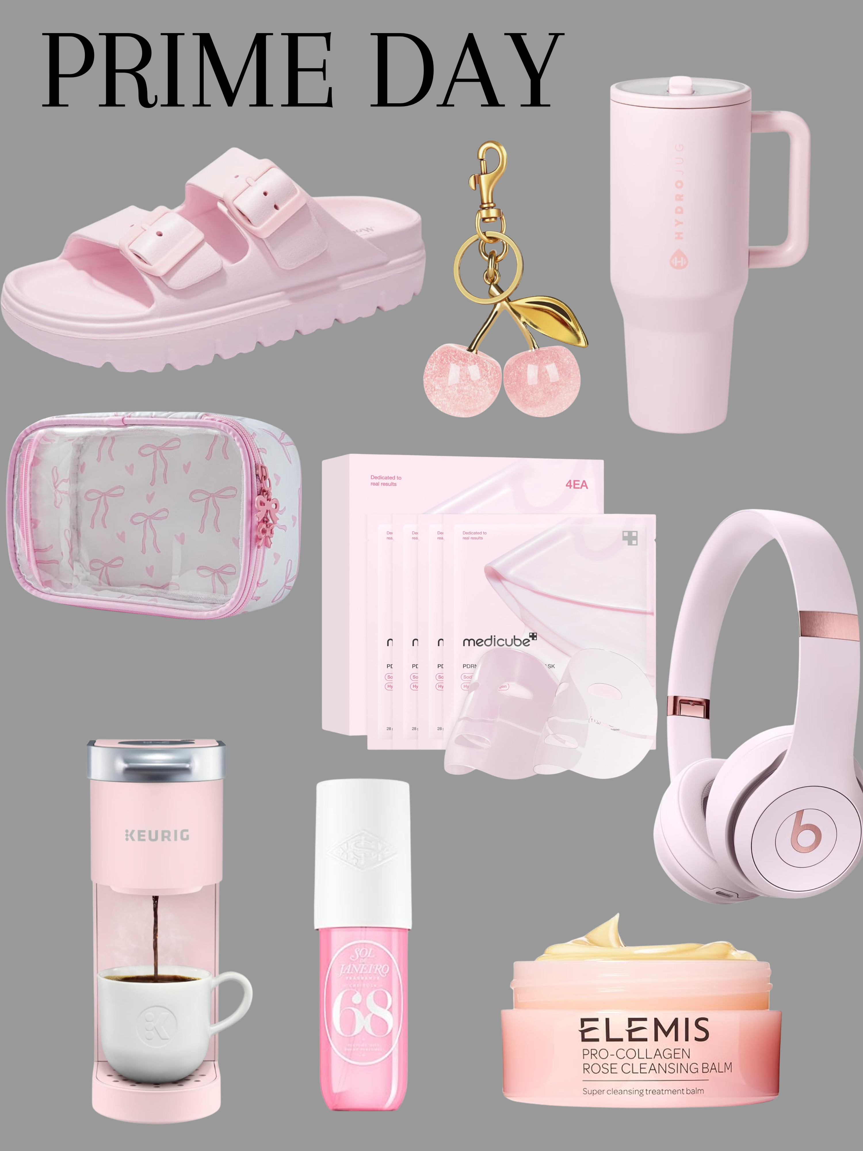 Pink aesthetic, pink Keurig, Sol de Janeiro 68, pink Beats headphones, Elemis cleansing balm, pink HydroJug, cherry keychain, pink travel pouch, bow makeup bag, pink sandals, Medicube face mask, skincare essentials, girly Amazon finds, self-care must haves, beauty favorites, pink home essentials, Amazon gift ideas, pink lover, pink vibe only, pastel aesthetic, pink girl lifestyle, TikTok finds, Amazon favorites, cute and functional, pink Keurig mini, pink skin care, Amazon beauty deals  

 #LTKSaleAlert #LTKFindsUnder50 #LTKFindsUnder100