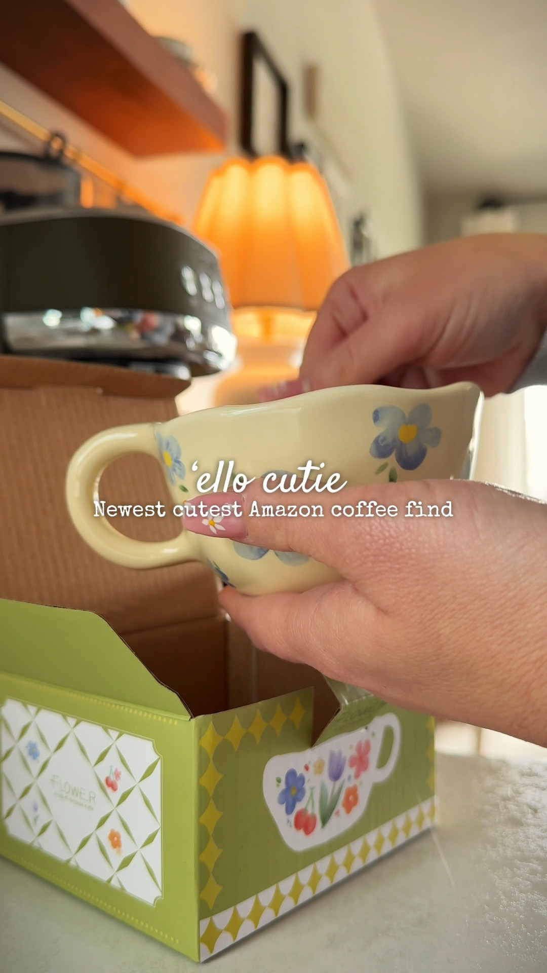 New cup’s a vibe 🪻 officially obsessed with this adorable irregular ceramic coffee mug for spring!

#coffeecup #coffeemug #ceramicmug #flowermug #handpainted #kitchendecor #springdecor 

#LTKSeasonal #LTKHome #LTKFindsUnder50