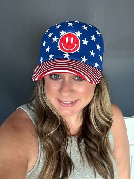 I found the cutest smiley trucker hat that’s perfect for the 4th of July ❤️🤍💙 It’s also under $7!!

#LTKstyletip #LTKunder50 #LTKSeasonal