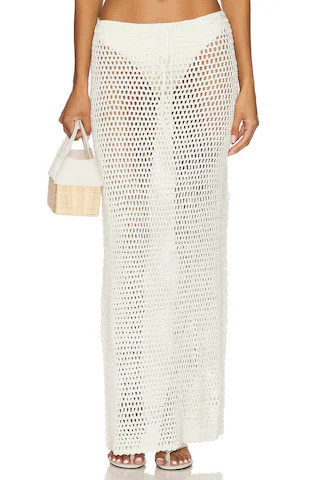 superdown Amelia Maxi Skirt in White from Revolve.com | Revolve Clothing (Global)