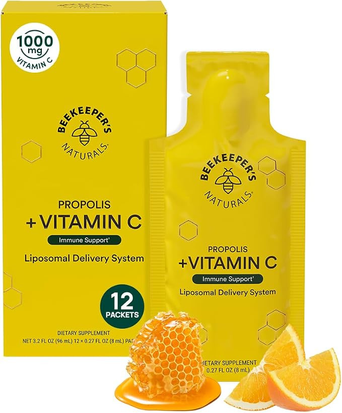 Propolis Liposomal Vitamin C by Beekeeper's Naturals, 1000mg Vitamin C, Propolis & Organic Honey,... | Amazon (US)