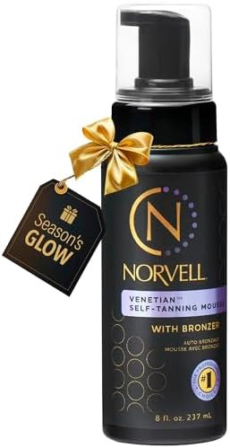 Norvell Venetian Sunless Self Tanner Mousse with Bronzer, 8 Fl Oz - Instant Self Tanning - Natura... | Amazon (US)