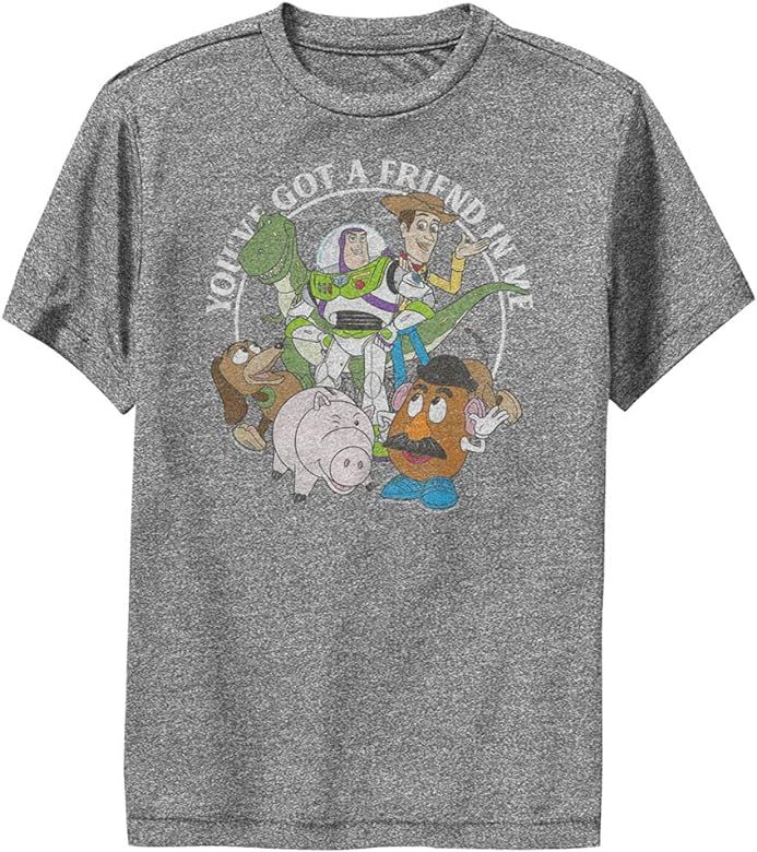 Disney Kid's Toy Story Group T-Shirt, Charcoal Heather, Large | Amazon (US)