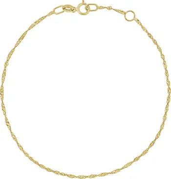 14K Gold Twisted Chain Bracelet | Nordstrom