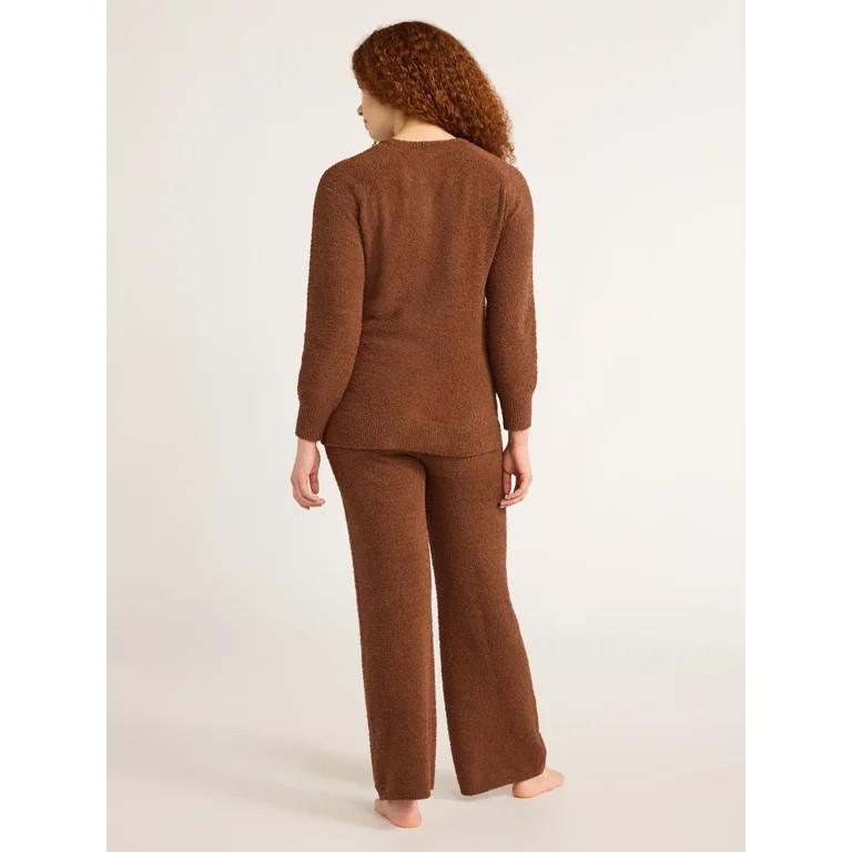 Joyspun Women's Chenille Top and Pants Set, 2-Piece, Sizes XS-3X - Walmart.com | Walmart (US)