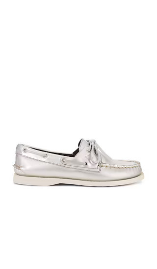 Sperry Ao 2 Eye Loafer in Metallic Silver. - size 7.5 | Revolve Clothing (Global)