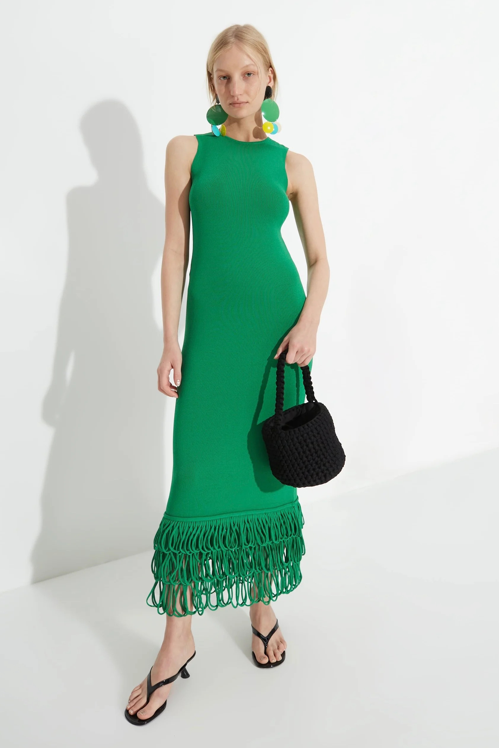 Knits
           By Albers Dress in Gummy Green | Simon Miller