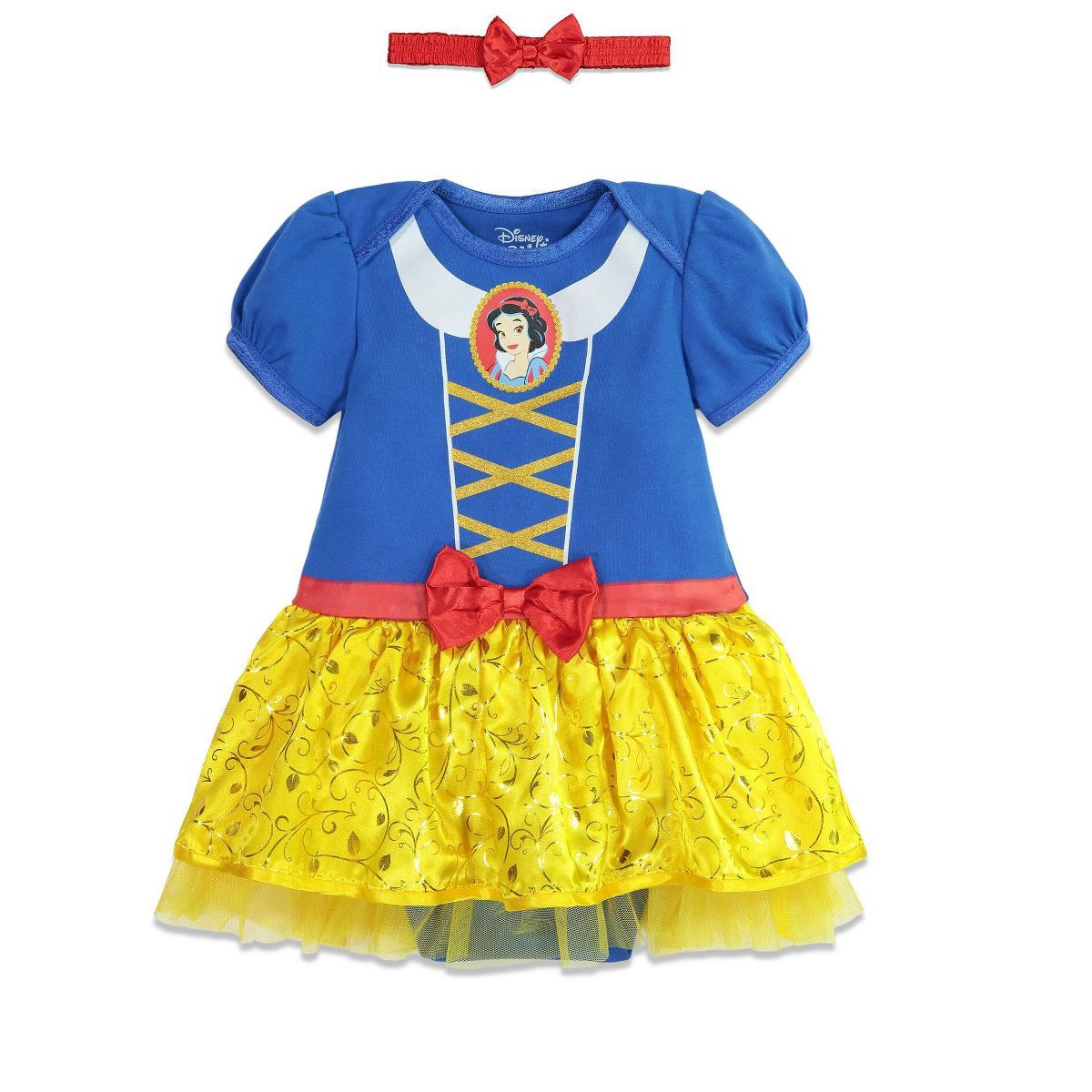 Disney Princess Cinderella Ariel Belle Snow White Girls Cosplay Dress and Headband Newborn to Inf... | Target