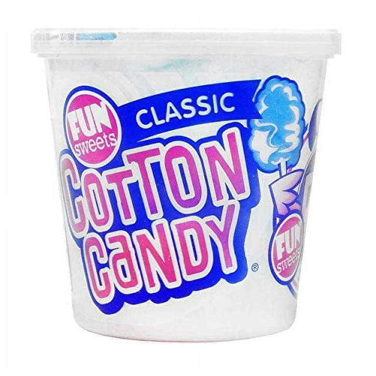 Fun Sweets Cotton Candy Classic - Cup, 1 Count (SUGAR CANDY - REGULAR SIZE) | Walmart (US)
