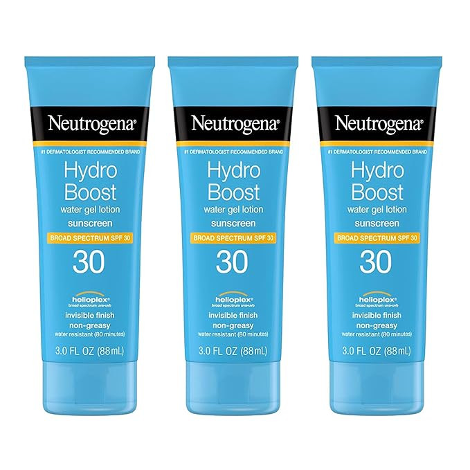 Neutrogena Hydro Boost Water Gel Sunscreen Lotion with Broad Spectrum SPF 30, Water-Resistant Hyd... | Amazon (US)