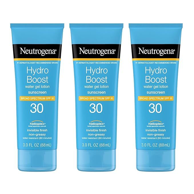 Neutrogena Hydro Boost Water Gel Sunscreen Lotion with Broad Spectrum SPF 30, Water-Resistant Hyd... | Amazon (US)