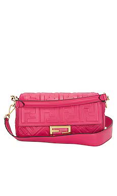FWRD Renew Fendi Mama Baguette Shoulder Bag in Raspberry from Revolve.com | Revolve Clothing (Global)