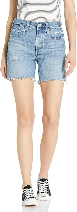 Levi's Women's Premium 501 Mid Thigh Short | Amazon (US)