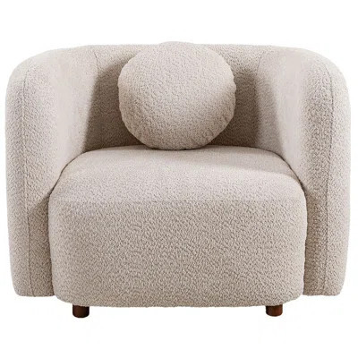 Boucle Upholstered Barrel Chair Accent Chair Arm Chair Living Room Chair Waiting Room Chair Reception Chair Reading Chair | Wayfair North America