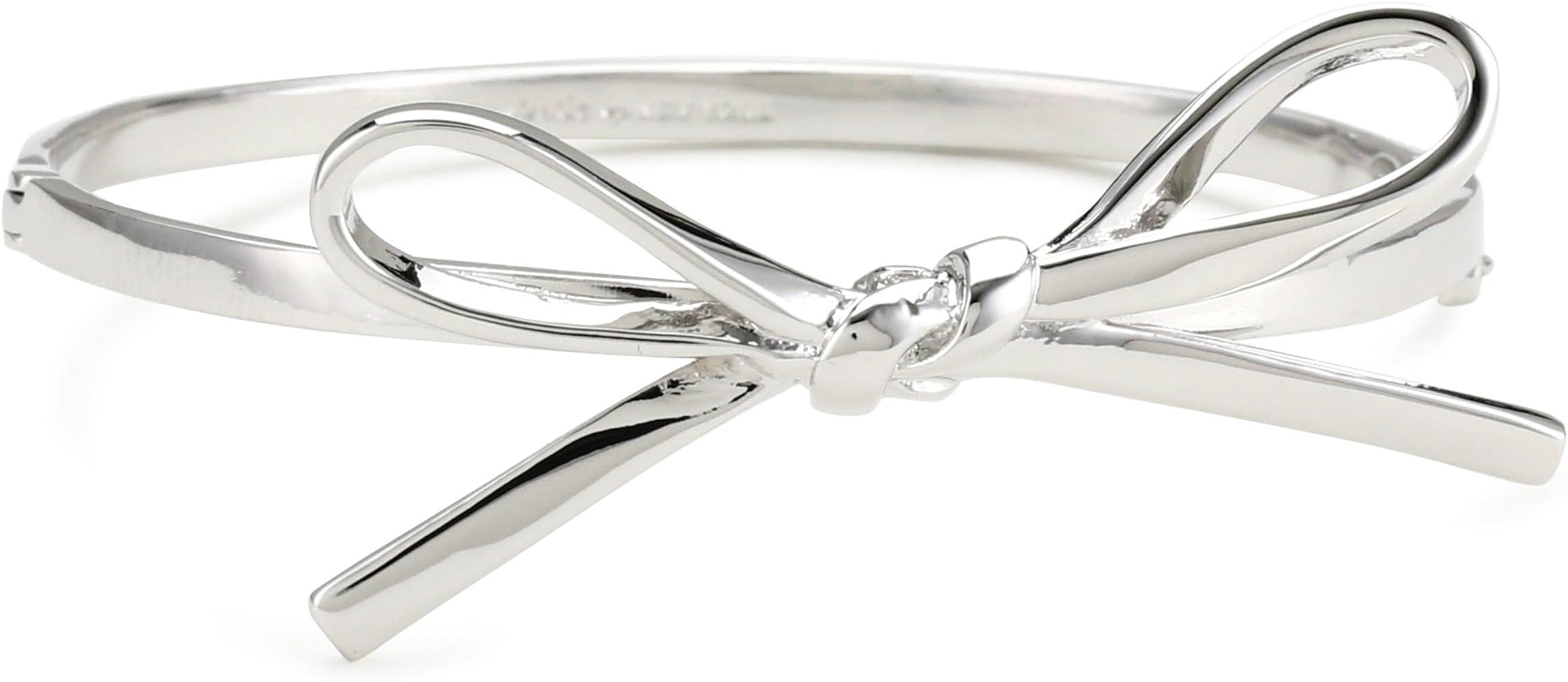 kate spade new york "Skinny Mini" Silver-Tone Bow Bangle Bracelet | Amazon (US)