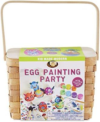 Kids Arts and Crafts - Kid Made Modern Egg Painting Party Craft Kit - Wooden Easter Egg Decorating A | Amazon (US)