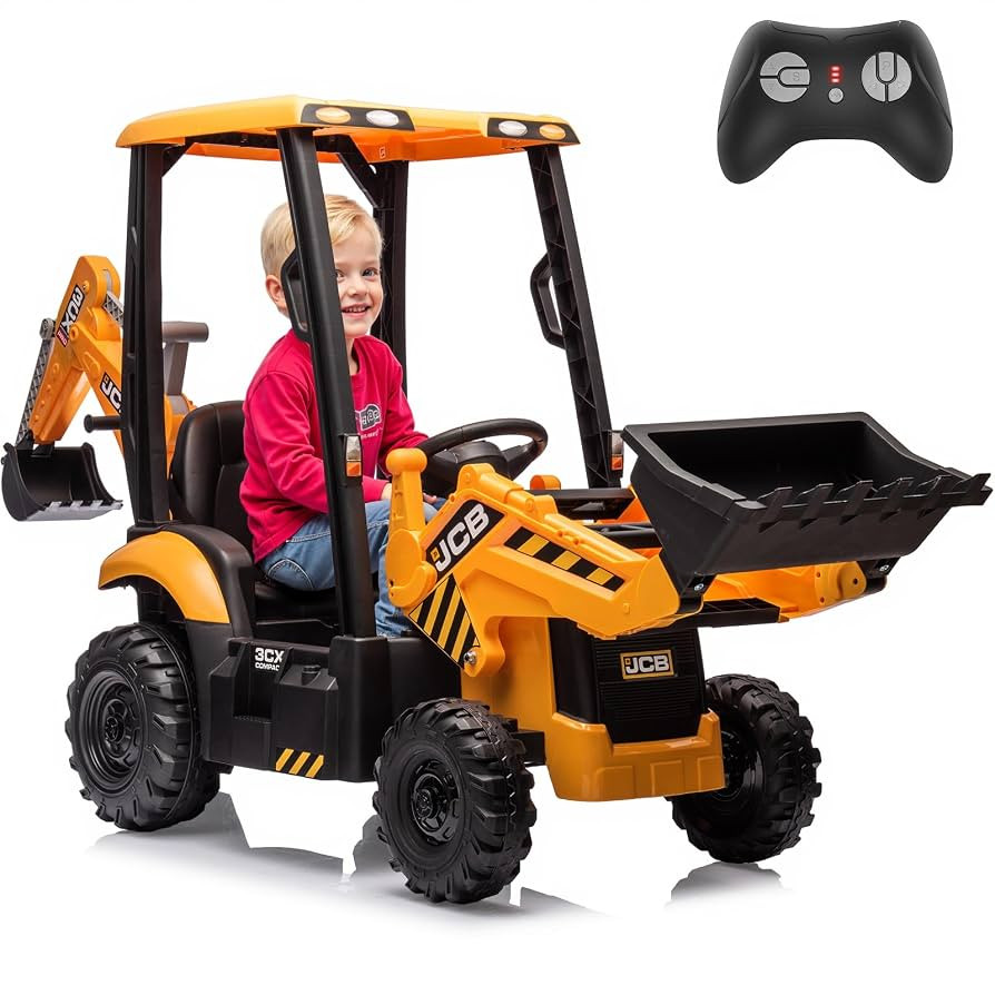 12V JCB Ride On Excavator, Ride on Toys for Kids 4-8, Electric Car for Kids with Tractor, Bulldoz... | Amazon (US)