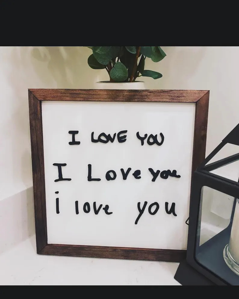 Laser Cut Handwriting Sign - Personalized Sign From Handwriting or Drawing, Baby Shower Gift - Et... | Etsy (US)