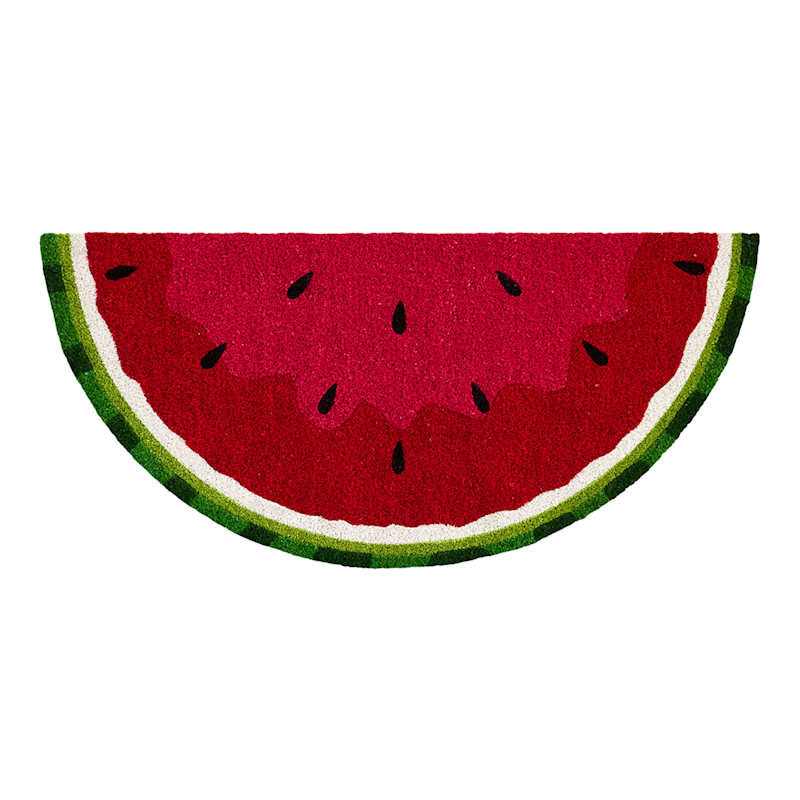 Watermelon Slice Shaped Coir Mat, 22x47 | At Home
