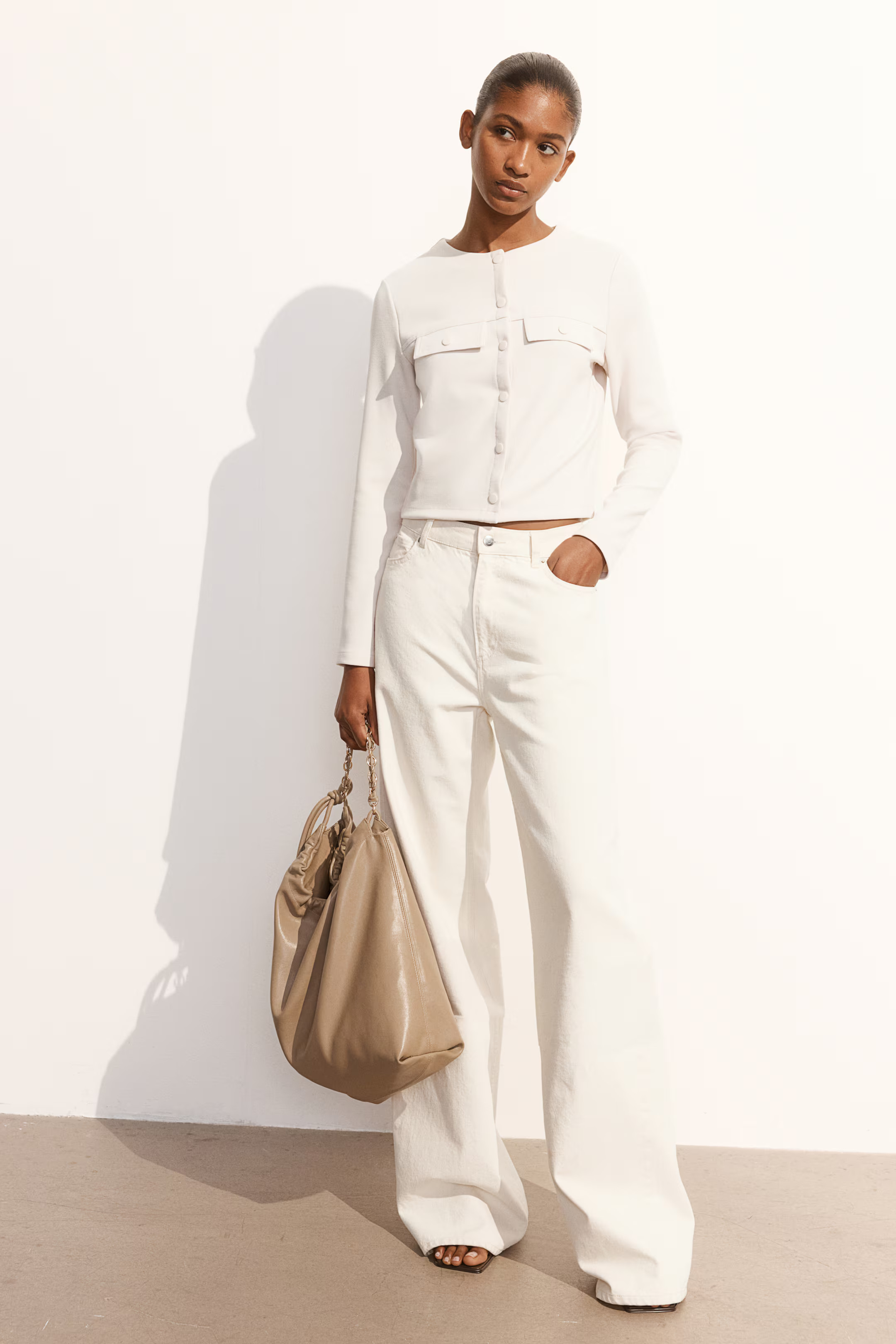 Cardigan aus Jersey - Rundausschnitt - Langarm - Schwarz - Ladies | H&M AT | H&M (DE, AT, CH, NL, FI)