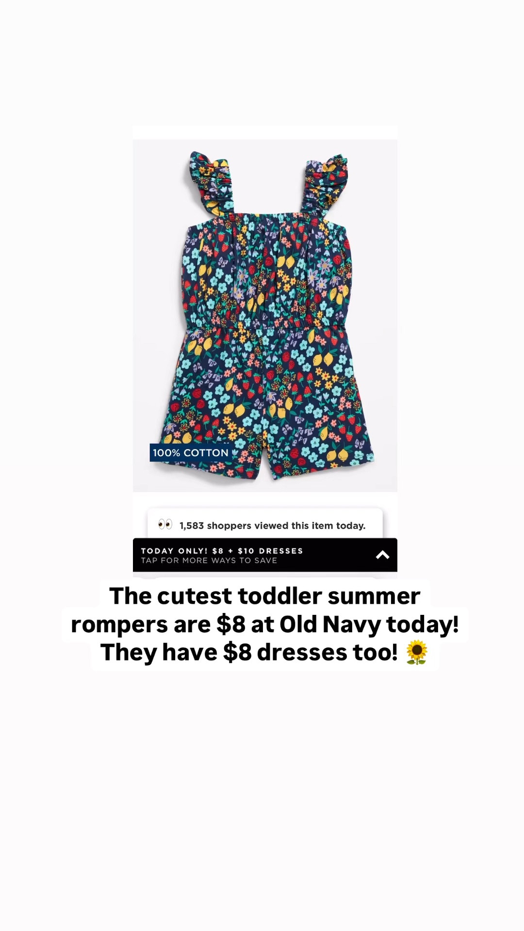 $8 rompers and dresses for toddlers at Old Navy today!

#LTKFamily #LTKBaby #LTKKids