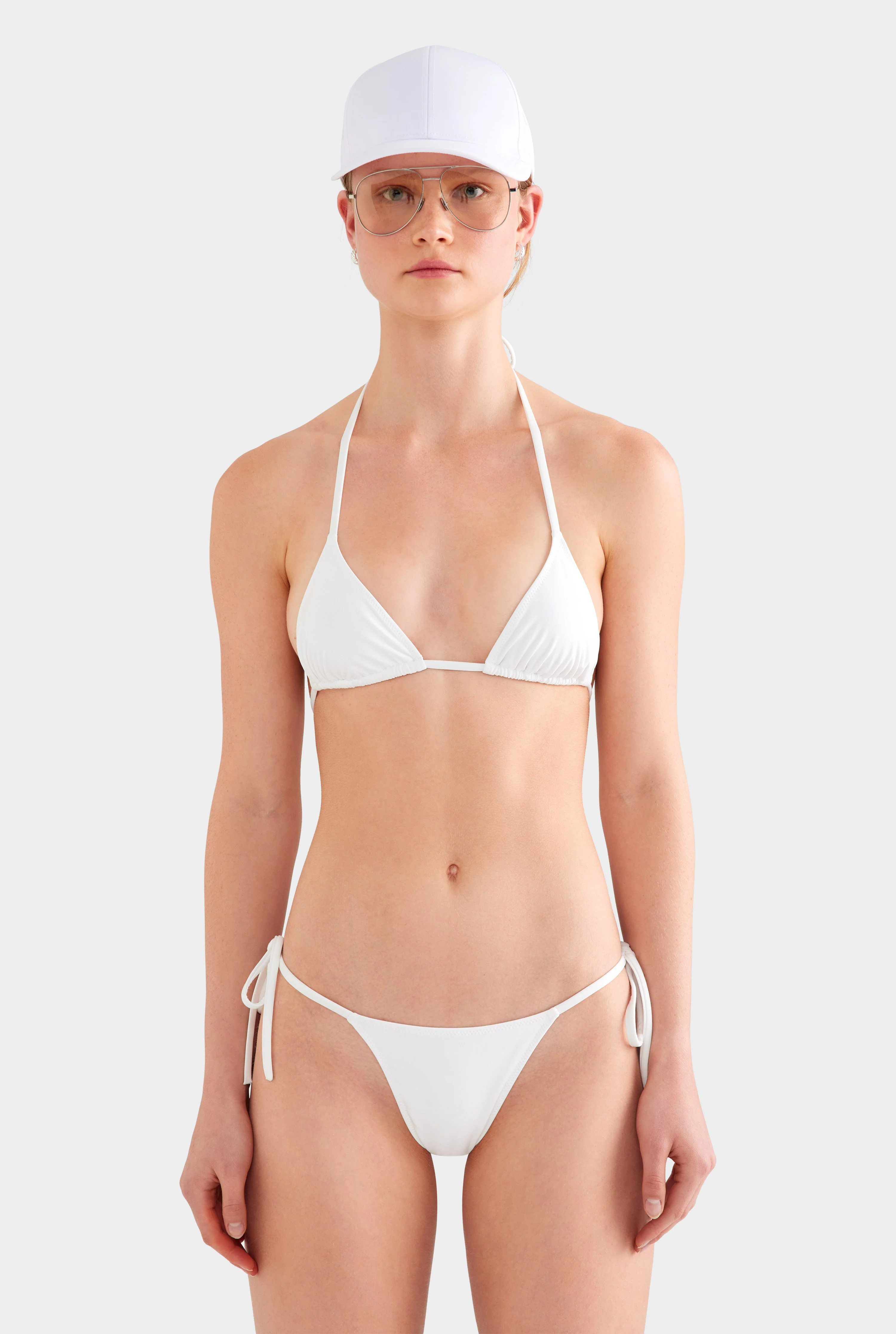 Womens Triangle Bikini White | Venroy | Venroy AU
