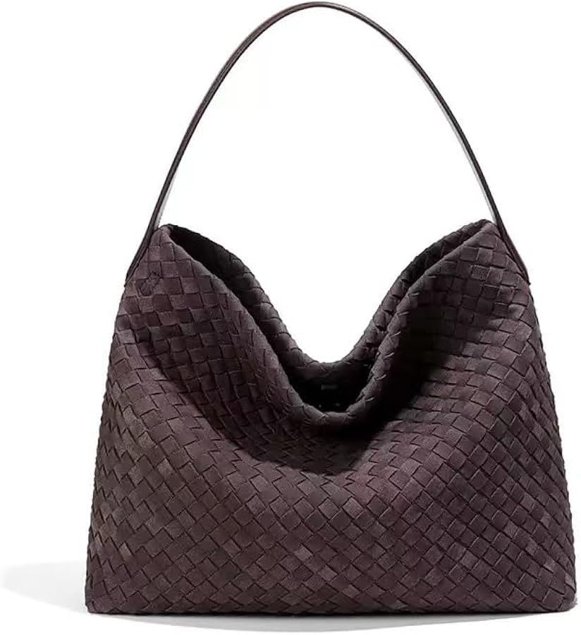 Slouchy Suede Woven Hobo Bags Women Trendy Suede Purse Crossbody Crescent Shoulder Satchel Bag To... | Amazon (UK)