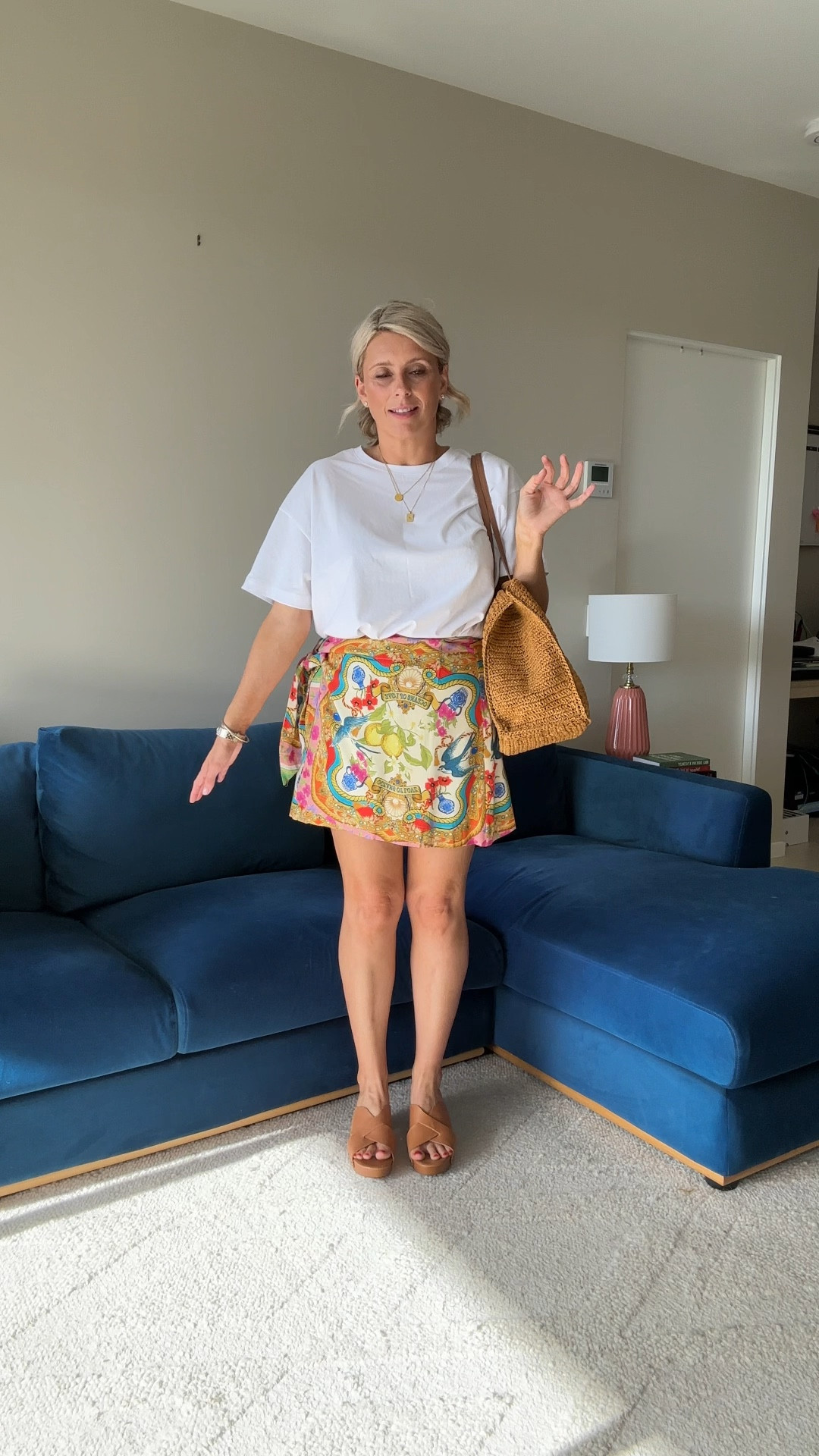 A simple summer combo of mini skirt and tee for a drive down the coast and lunch in the sunshine  

#LTKaustralia #LTKsummer