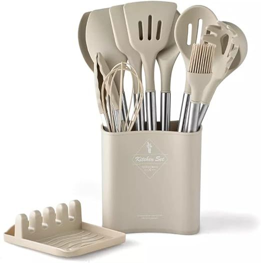 beige kitchen utensils set | Amazon (US)