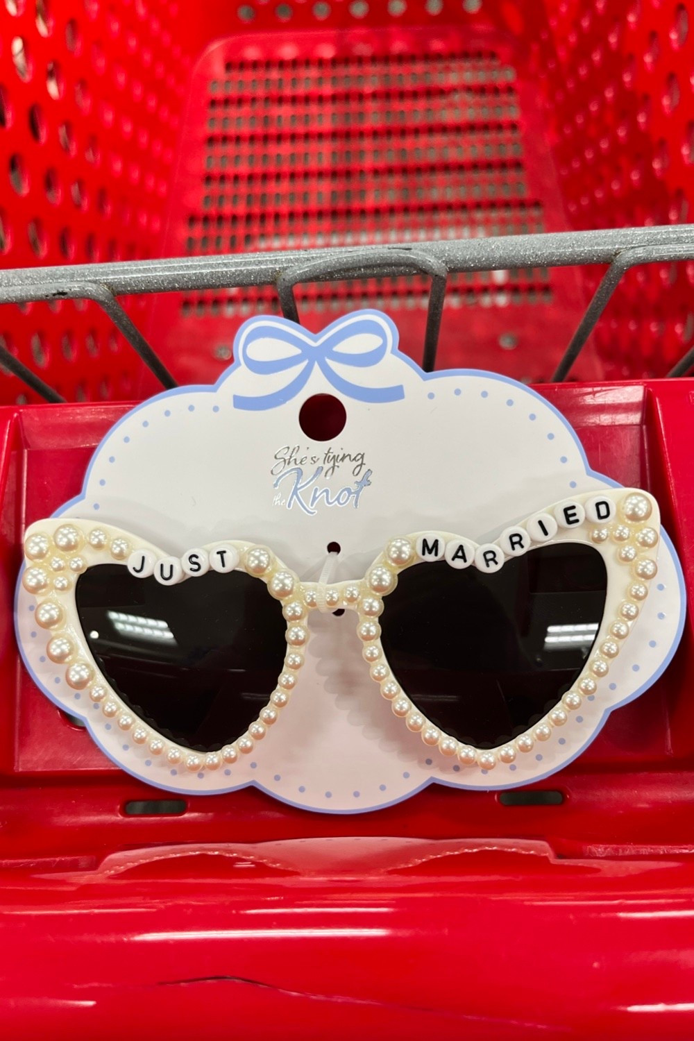 White heart shaped retro style Just Married sunglasses. On sale today @Target 

Bride sunglasses, bride gift, bridal accessories, wedding accessories, honeymoon packing, honeymoon gift.

#LTKWedding #LTKSeasonal #LTKSaleAlert