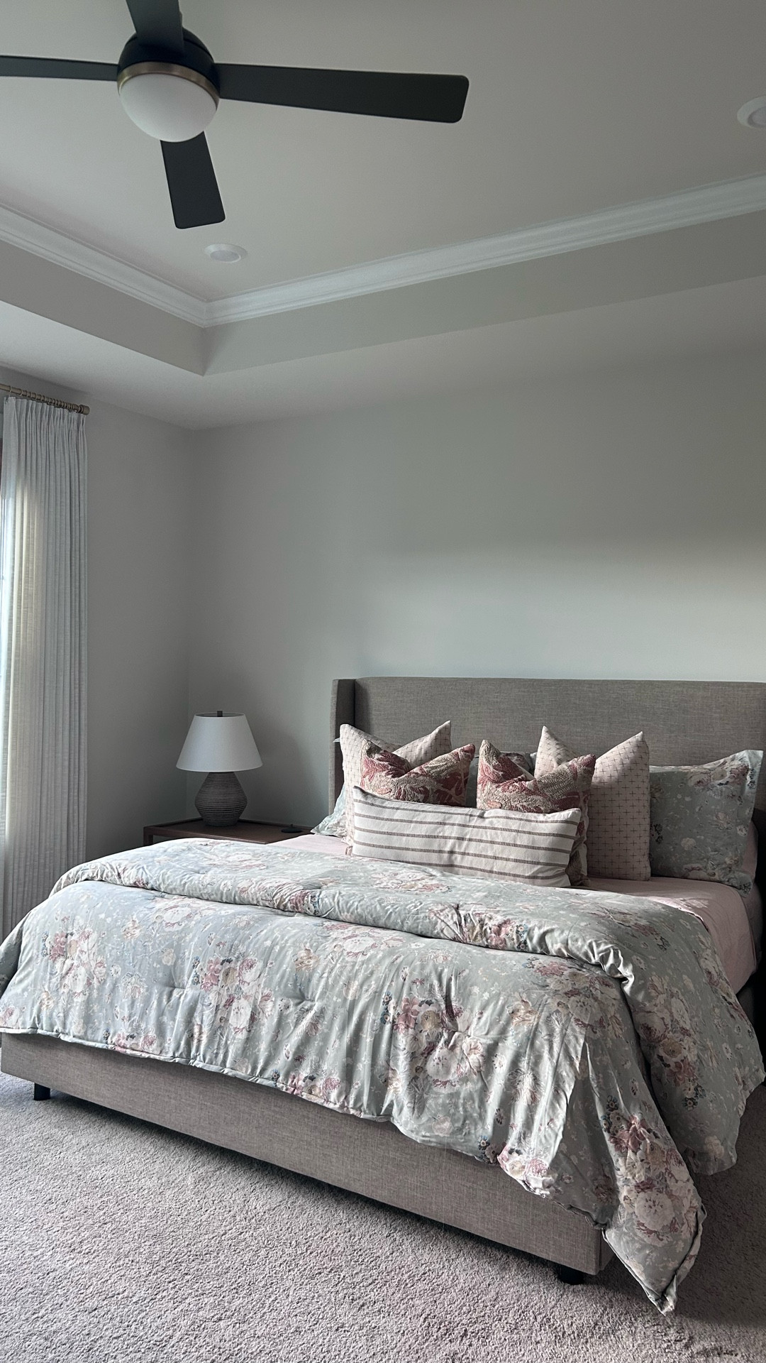 I’m completely obsessed with my new Ralph Lauren floral bedding — the perfect blend of timeless, traditional charm and elevated elegance. The soft muted tones add warmth and character without feeling too bold. I paired it with Naturepedic organic percale sheets, which are unbelievably crisp, breathable, and made from 100% GOTS-certified organic cotton — total luxury meets clean living 🌿

To finish the look, I added pinch pleat curtains for that classic, tailored feel and motorized woven wood shades that bring texture, natural warmth, and convenience at the touch of a button.

🛏️ Cozy, organic, and sophisticated — exactly the vibe I wanted for this space.

#LTKU #LTKFamily #LTKHome