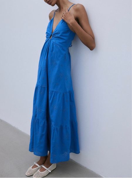 Blue eyelet maxi dress - beach wedding guest dress 

#LTKSeasonal #LTKstyletip #LTKfindsunder100