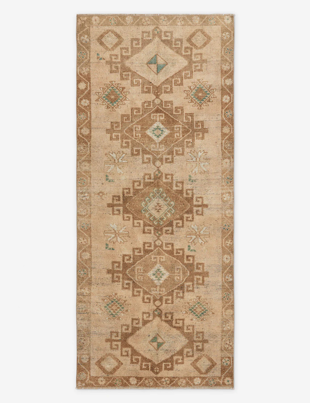 Vintage Turkish Hand-Knotted Wool Runner Rug No. 182, 2'10" x 12'10" | Lulu and Georgia 