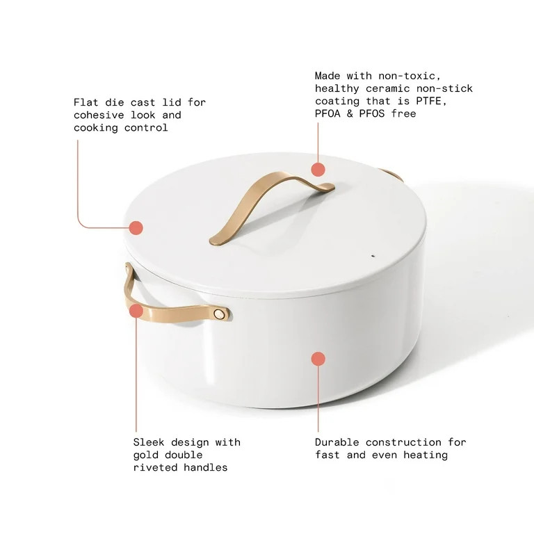 Beautiful 8QT Stock Pot, White Icing by Drew Barrymore | Walmart (US)