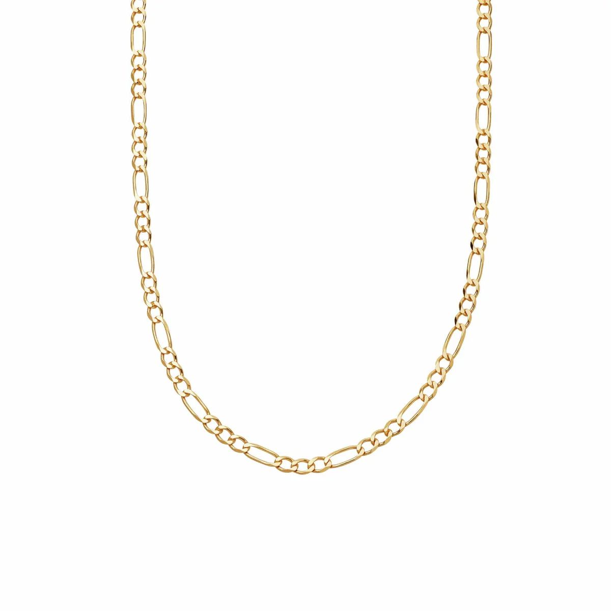 Figaro Chain Necklace 18ct Gold Plate | Daisy London Jewellery