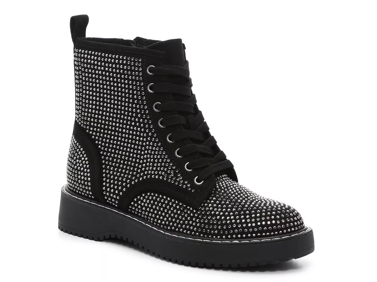 Madden Girl Kurrt Combat Boot - Women's - Black - Block Bootie Combat | DSW