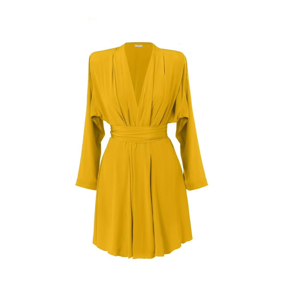 Zimmer Lounge Kimono Dress In Mustard Seed | Wolf & Badger (US)