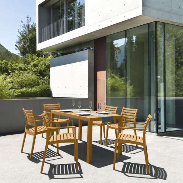 Melissus Rectangular 6 - Person 55'' Long Dining Set | Wayfair North America