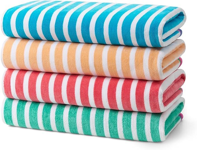 Ben Kaufman Colorful Racing Striped Beach & Pool Towel - Large Cotton Towel - Soft & Absorbant - ... | Amazon (US)