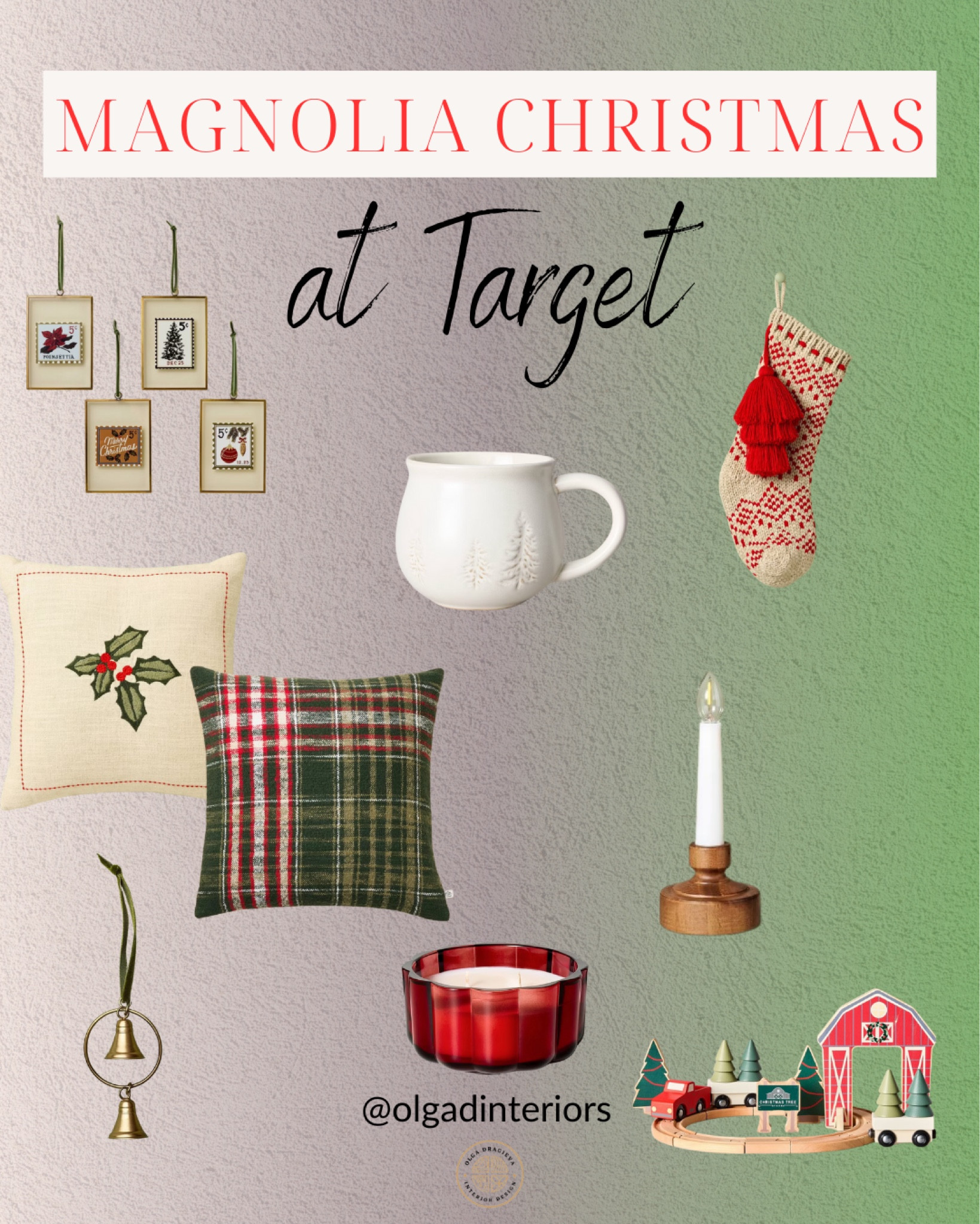 Magnolia Christmas at Target! Just grabbed that adorable and classic white mug, beautiful Christmas pillows, red Christmas candle, kids Christmas train, vintage ornaments. 

#LTKHoliday #LTKSeasonal #LTKGiftGuide