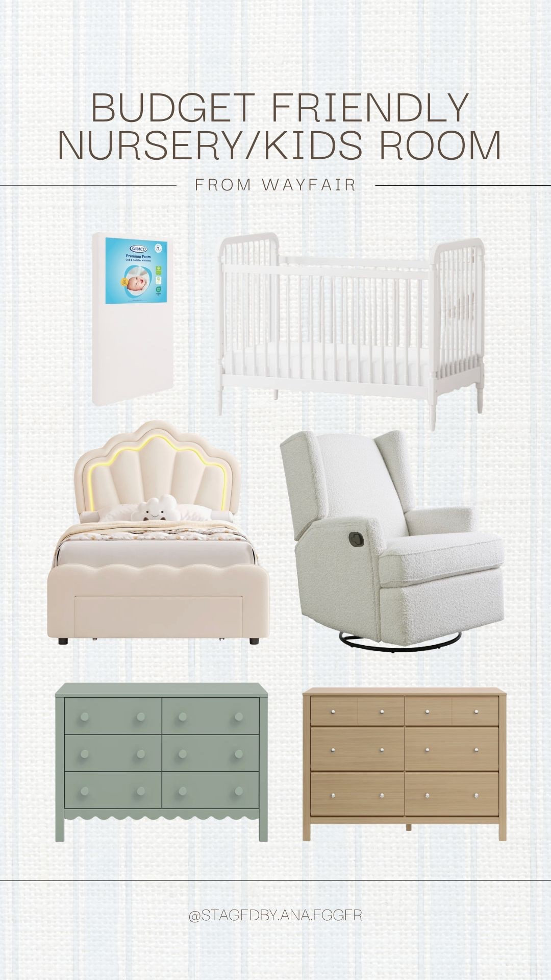Budget friendly nursery and kids rooms finds! On sale for Wayfair Spring Cyber Week! 

Free shipping sitewide + up to 80% off 

@wayfair #ad #WayfairPartner #wayfair

